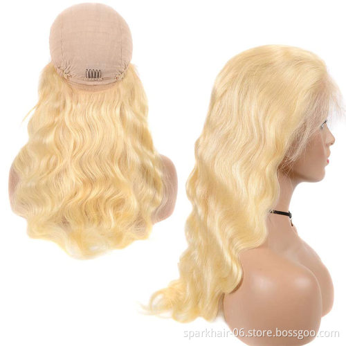 613 Lace Frontal Blonde Lace Front Wig Human Hair Wigs For Black Women Brazilian Hair 30 Inch Body Wave Lace Wig Vendor